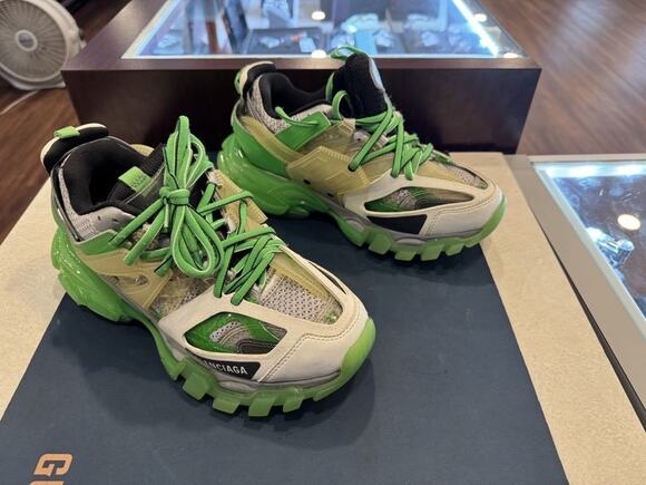 Balenciaga Track White Green Lace-Up Sneakers US 7 Mens LS(350213)
